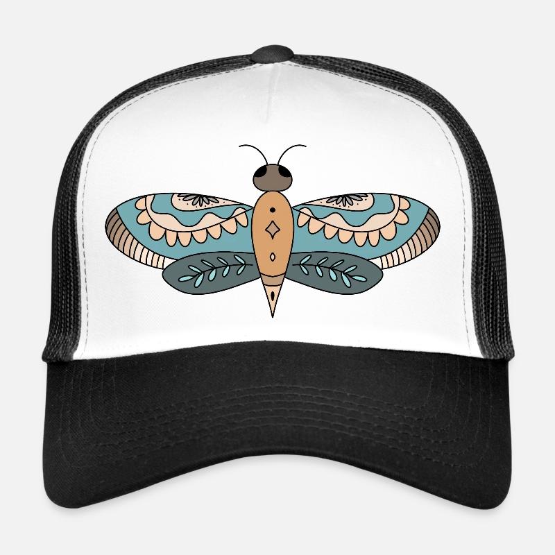 Floral Moth Mandala Trucker Cap