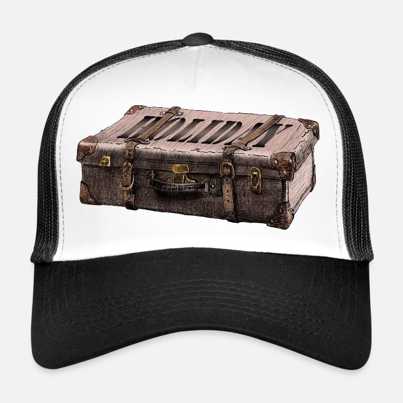 Adventure suitcase with explorer design Trucker Cap