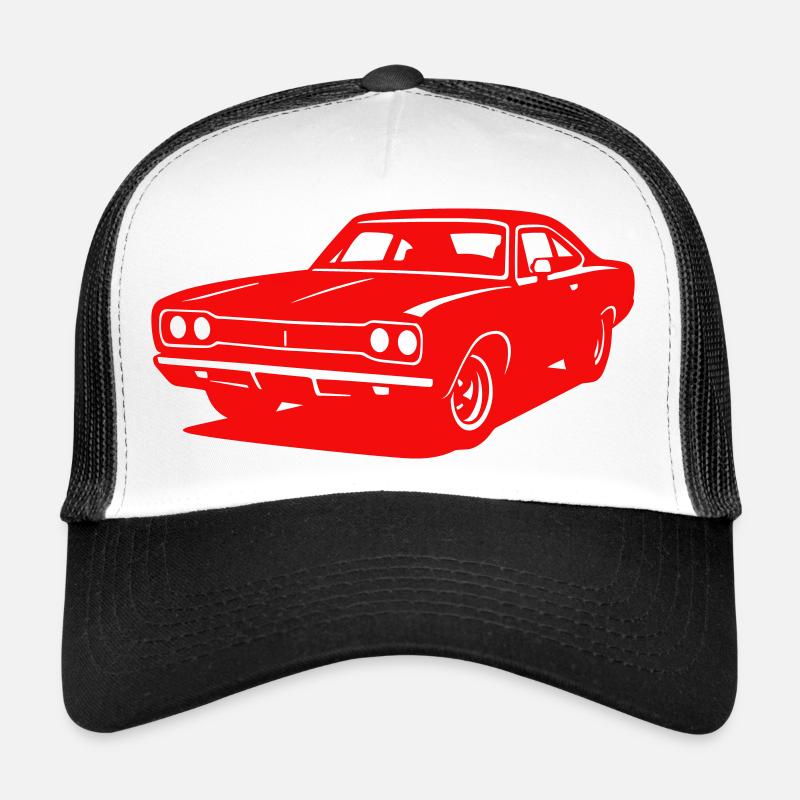 Conception de silhouette de voiture de sport rétro Casquette trucker 