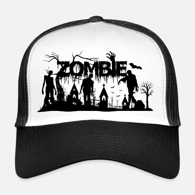 ZOMBIE - Casquette trucker  - blanc/noir