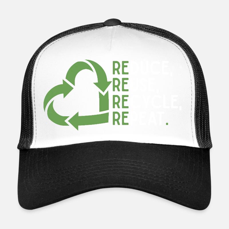 Réduire, réutiliser, recycler, répéter – Thème éco Casquette trucker 