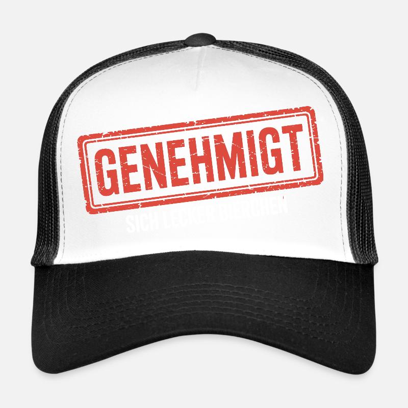Genehmigt Sich Lecker Bierchen Saufen Party Bier Trucker Cap