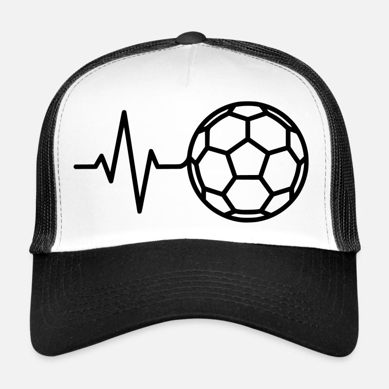 Soccer Heartbeat ECG Pulse Love Trucker Cap