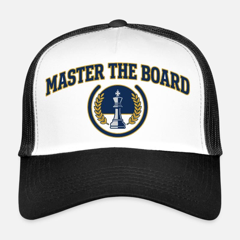 Maître de l'Échiquier Blason Roi Échecs Premium Casquette trucker 