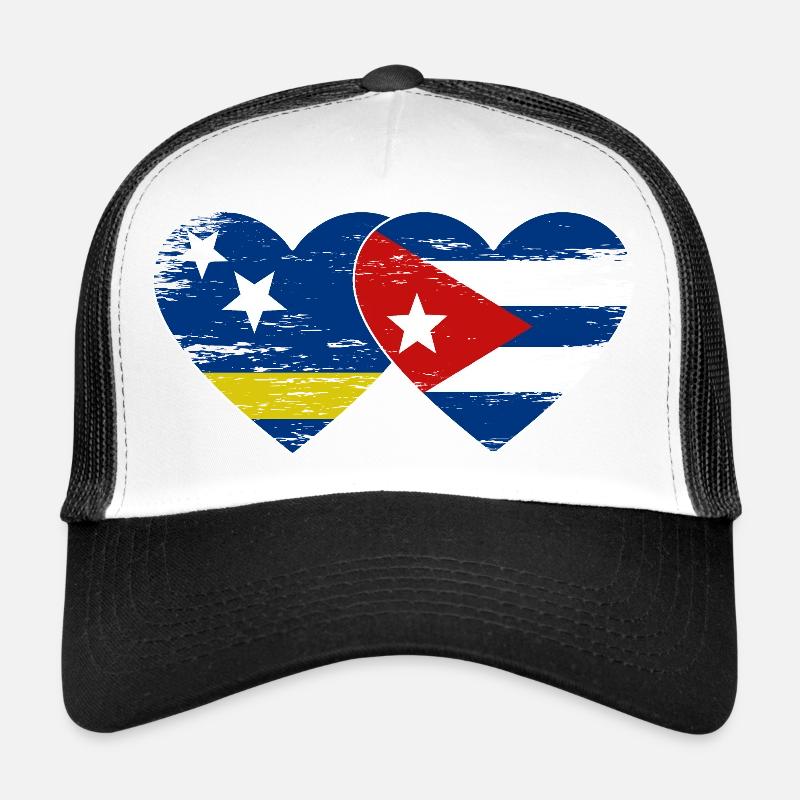 Curacao Kuba Flagge Herz used Trucker Cap