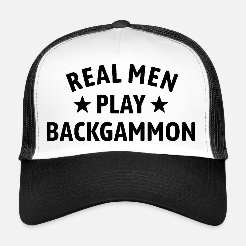 Real Men Play Backgammon | Brettspiel Trucker Cap