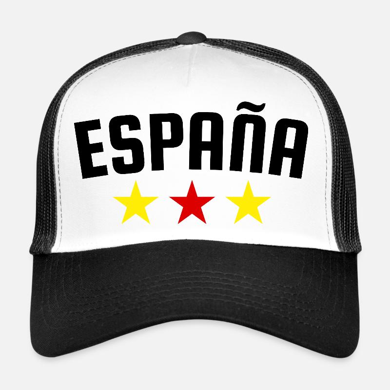 Spain Three Star Design Trucker Cap