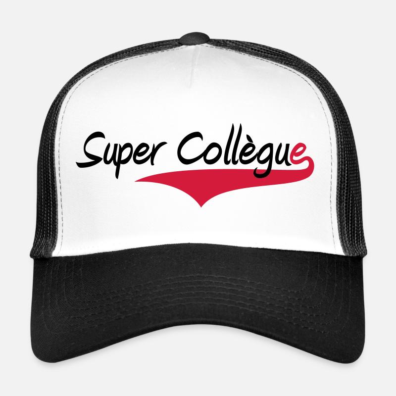 Super Collègue - Casquette trucker  - blanc/noir
