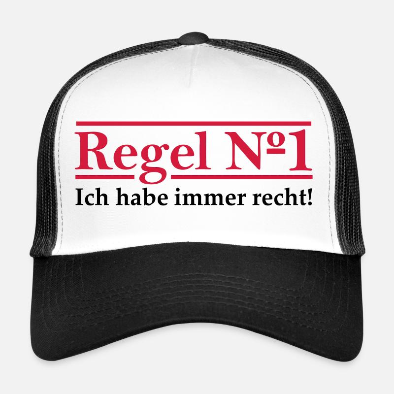 Regel Nr. 1 Ich habe immer recht. Trucker Cap