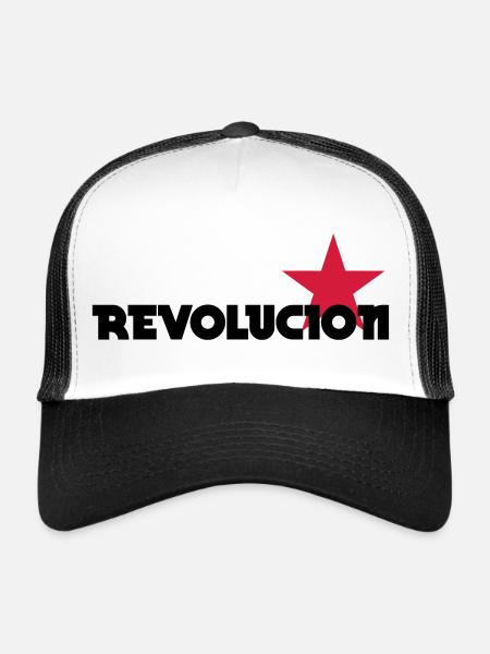 [ Revolucion ] - Casquette trucker  - blanc/noir - Devant