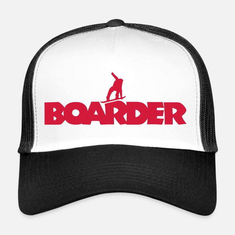 Boarder Snowboard (Red) Trucker Cap