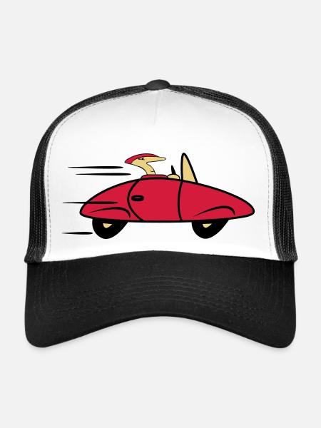 Voitures rapides de voitures de sport automobile - Casquette trucker  - blanc/noir - Devant
