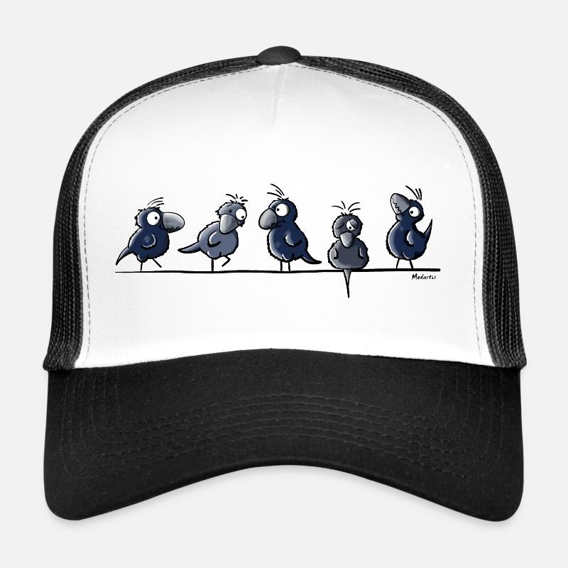 Funny Raben - Trucker Cap - Weiß/Schwarz
