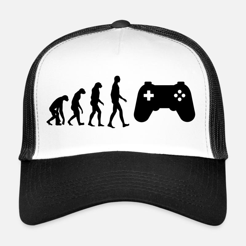 Gamer / Gaming - Trucker Cap - Weiß/Schwarz