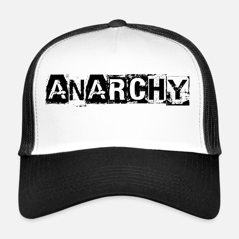 Anarchie - Trucker Cap - Weiß/Schwarz