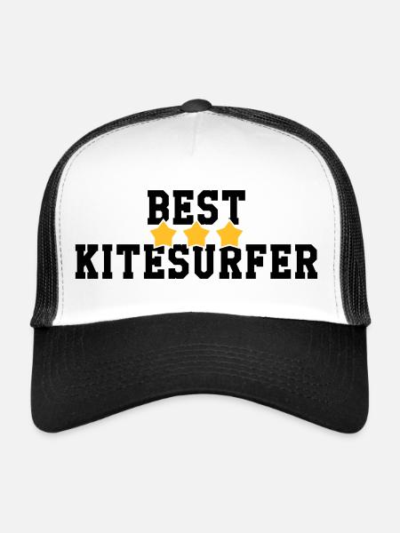 Kiteboarding Kitesurfing Kitesurf Kitesurfer - Trucker Cap - white/black - Front