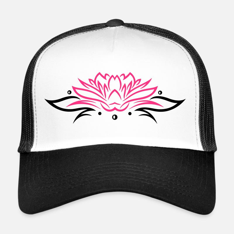 Lotus, Lotusblüte mit Blättern Casquette trucker 