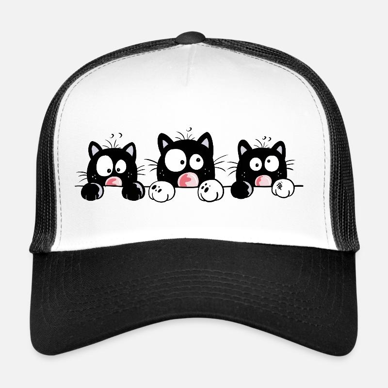 Drôle chat dessin animé Casquette trucker 
