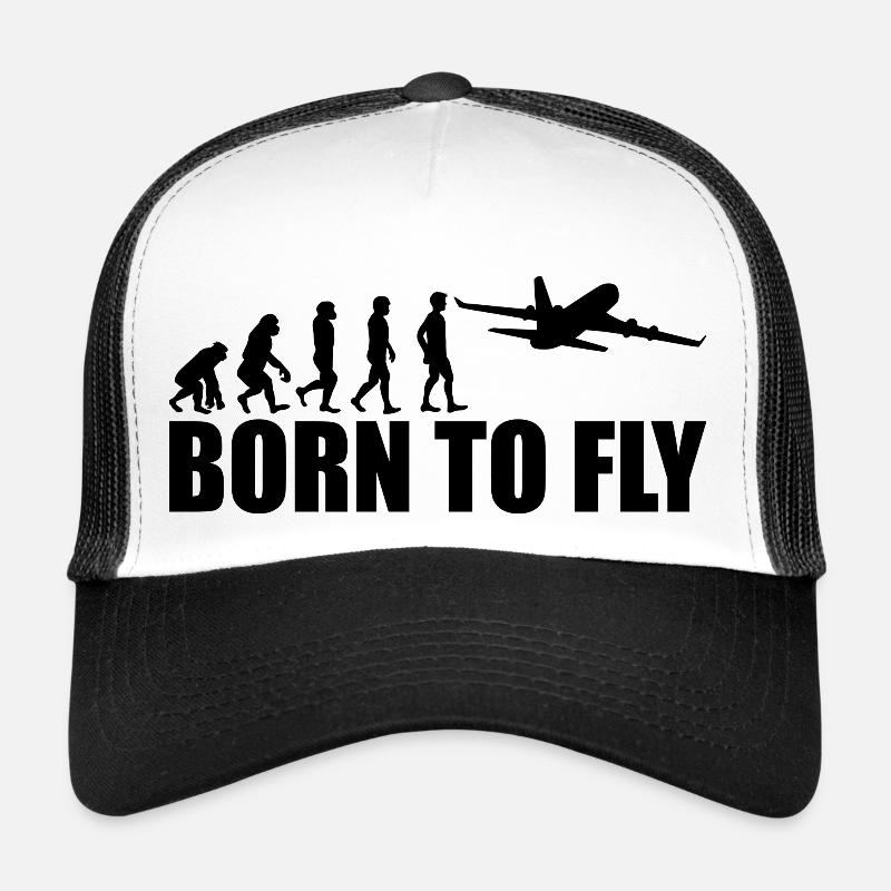 Born to fly Geschenk Pilot Flugzeug Copilot Trucker Cap