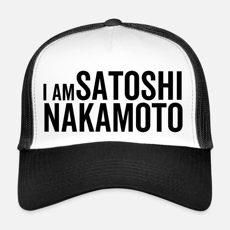 Ich bin Satoshi Nakamoto - Trucker Cap - Weiß/Schwarz