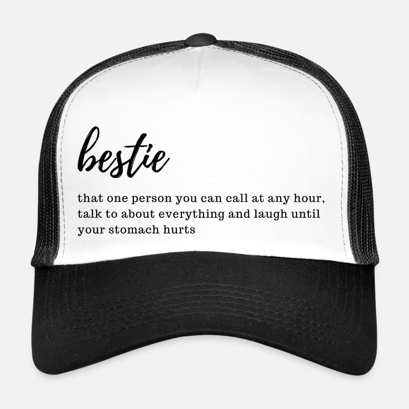 bestie - Trucker Cap - Weiß/Schwarz