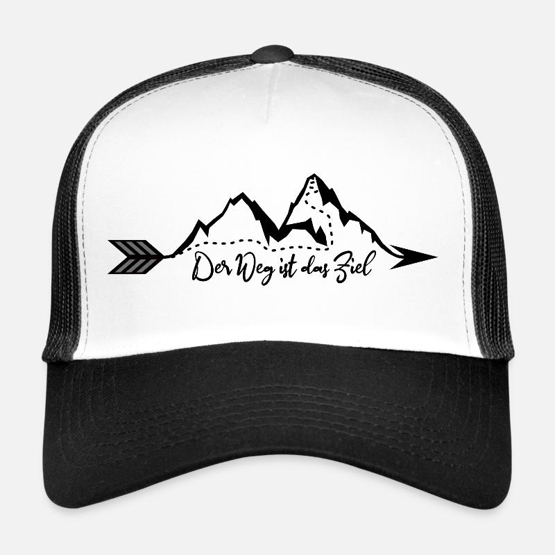 Der Weg ist das Ziel - Trucker Cap - Weiß/Schwarz