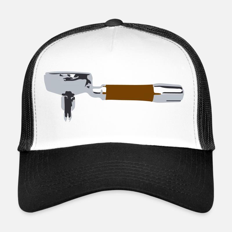 Siebträger T-Shirt Barista Geschenk Kaffee Coffee - Trucker Cap - Weiß/Schwarz
