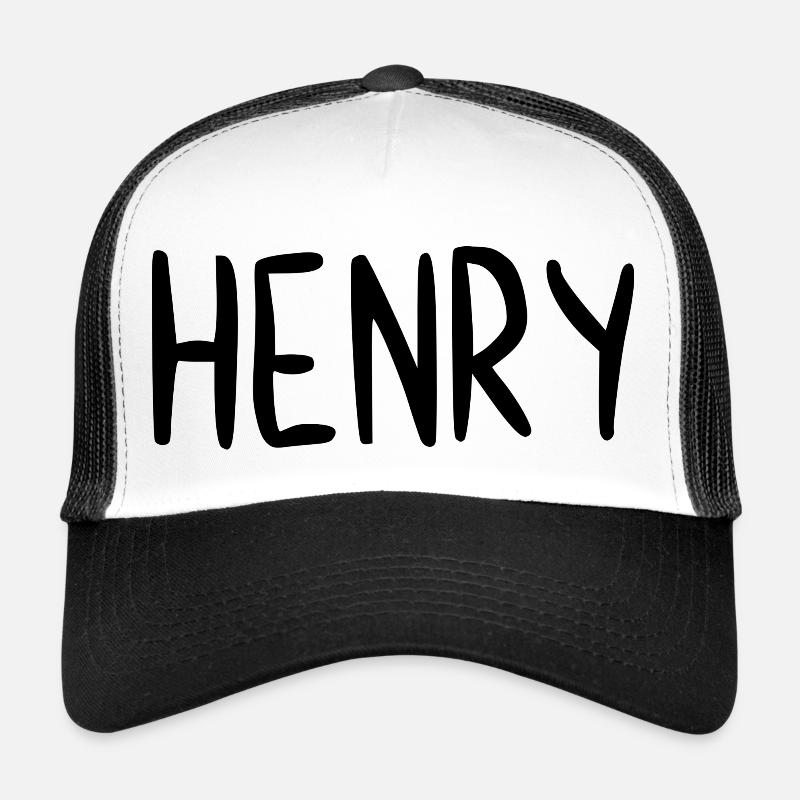 Henry Custom Name Font Text Birthday Trucker Cap