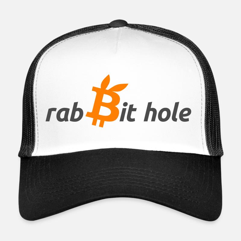 Digitale Bitcoin-Graphik auf Dunkelblau Trucker Cap