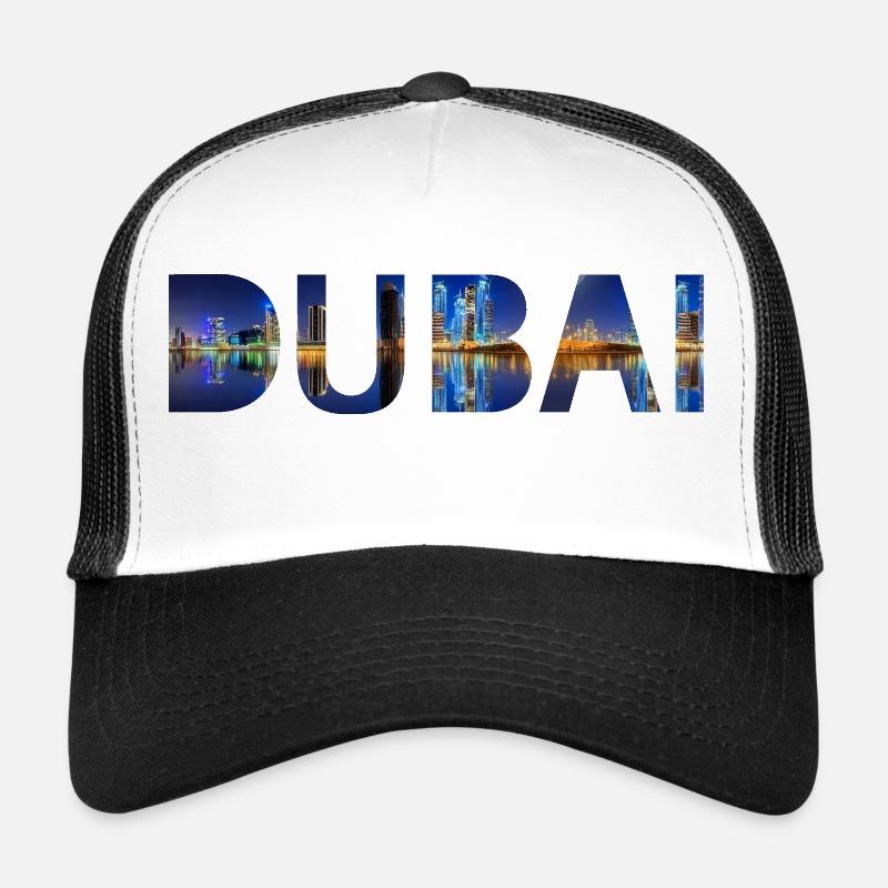 Dubai T-shirt - Trucker Cap - Weiß/Schwarz