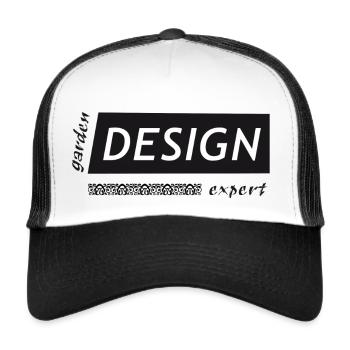 Expert en conception de jardin - Casquette trucker  - blanc/noir - Devant