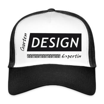Garten Design Expertin - Trucker Cap - Weiß/Schwarz - Vorne