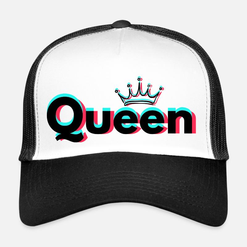 TikTok Queen - Trucker Cap - Weiß/Schwarz