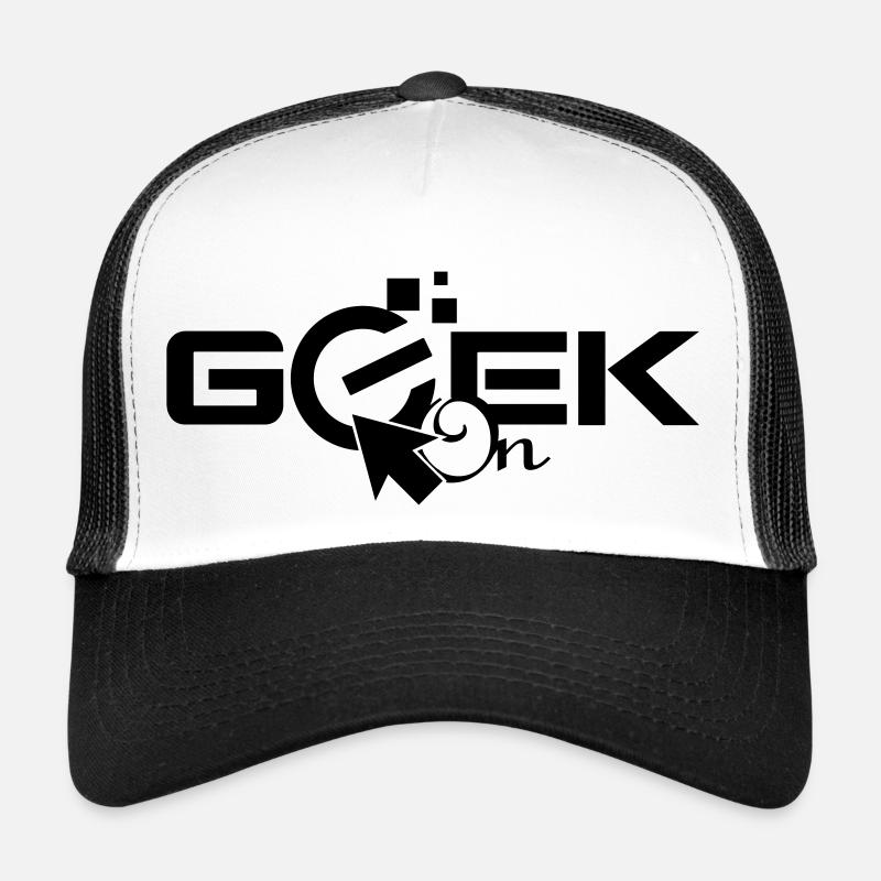 Geen On À propos de Nerd fan de PC - Casquette trucker  - blanc/noir