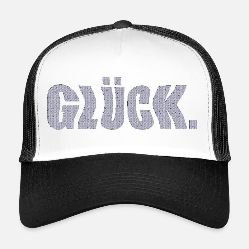glück - Trucker Cap - Weiß/Schwarz