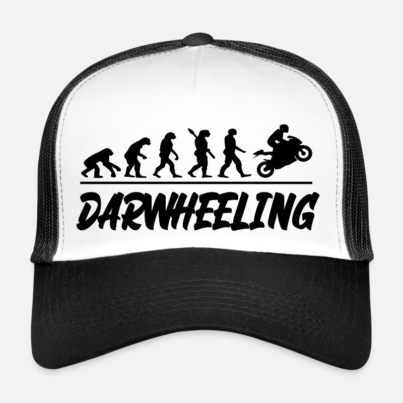 DARWHEELING - Trucker Cap - Weiß/Schwarz