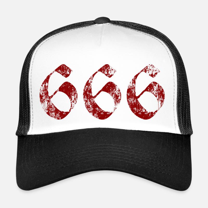 666 - Casquette trucker  - blanc/noir