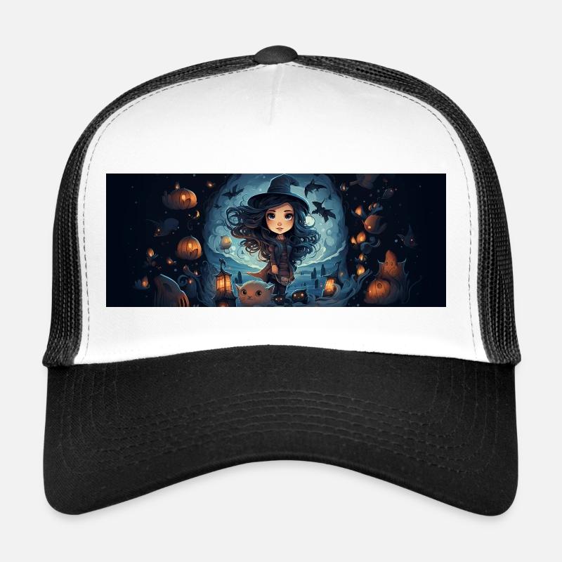 Petite sorcière et son chat Casquette trucker 