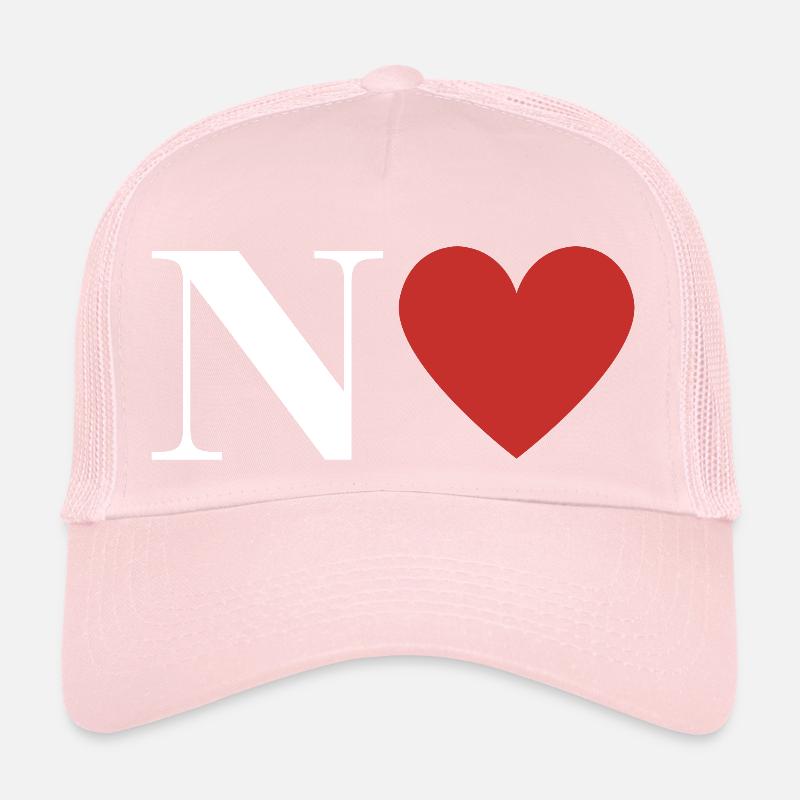 Buchstabe n rotes Herz Trucker Cap