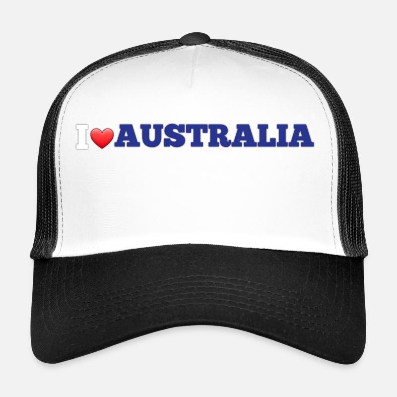 Ich liebe Australien - Trucker Cap - Weiß/Schwarz