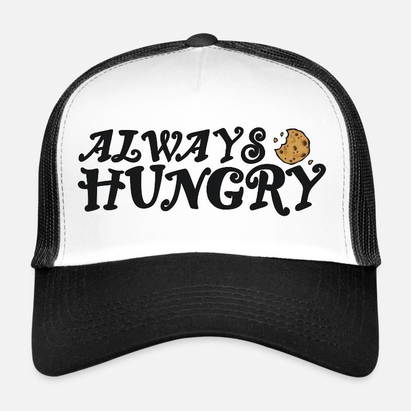 Always hungry mit Cookie - Trucker Cap - Weiß/Schwarz
