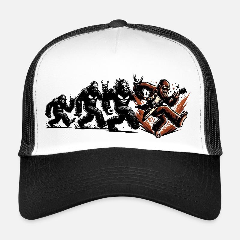 Bigfoot Guitarist Evolution Walk Trucker Cap