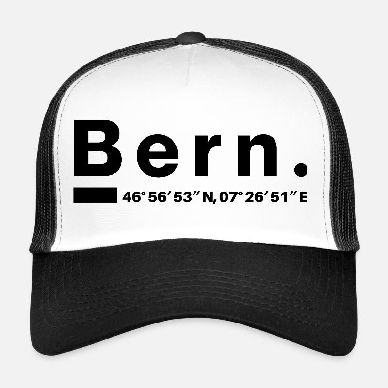 Bern Coordinates Bernese Switzerland Trucker Cap