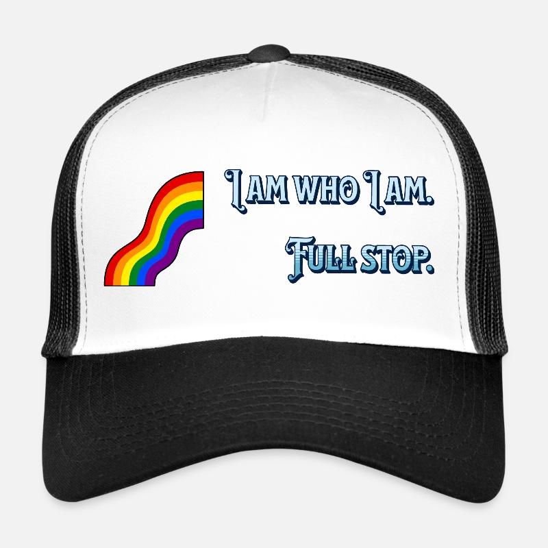 Je suis ce que je suis - Casquette trucker  - blanc/noir