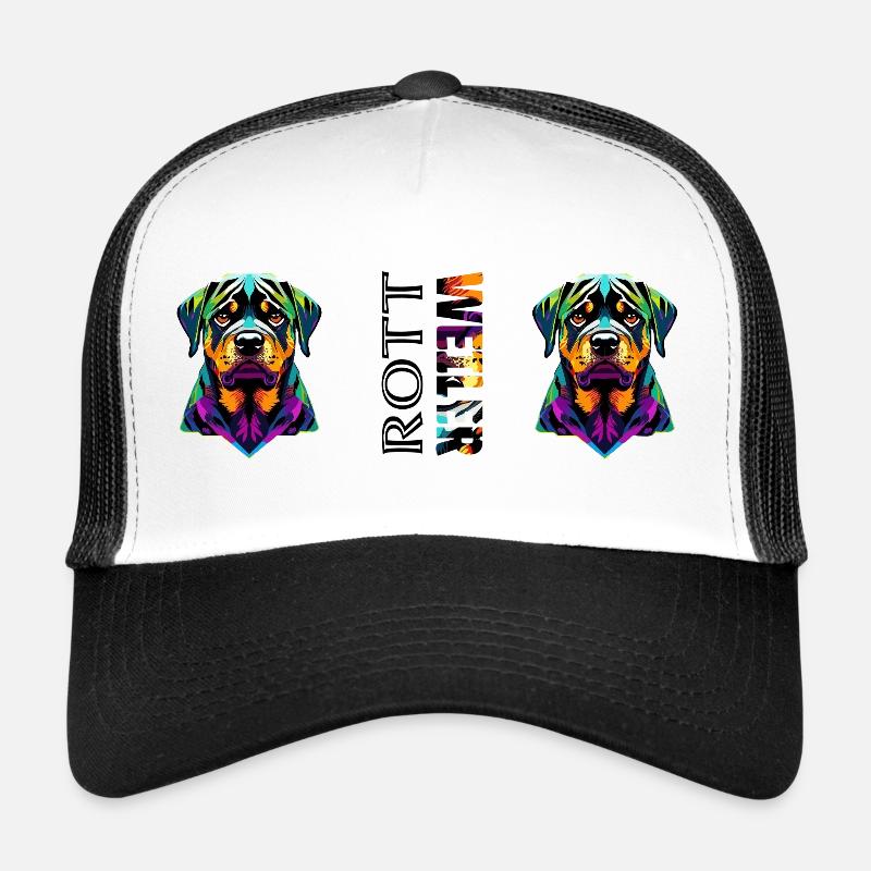  Rottweiler  - Trucker Cap - Weiß/Schwarz