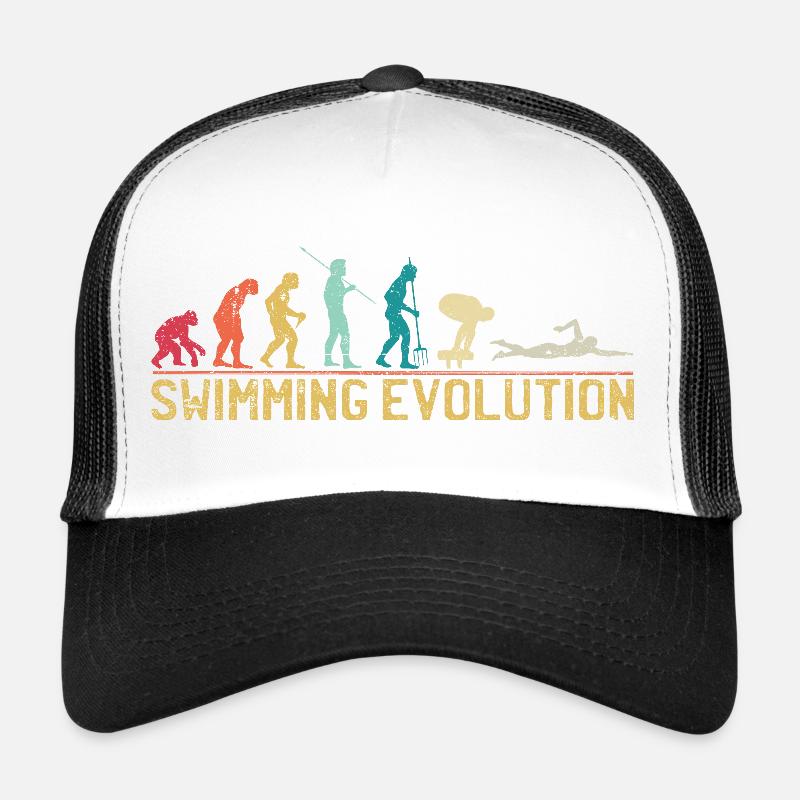 Illustration de l'évolution de la natation Casquette trucker 