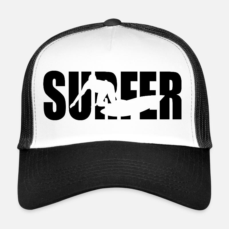 Design de surfeur classique – Vagues et liberté Casquette trucker 
