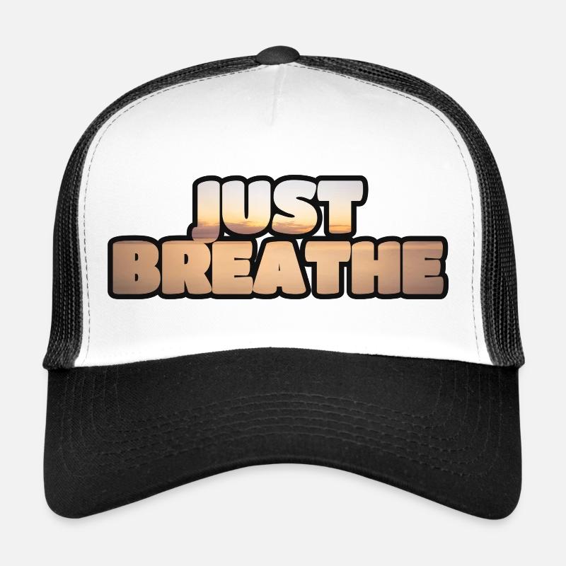 Denken Sie daran zu atmen. - Trucker Cap - Weiß/Schwarz