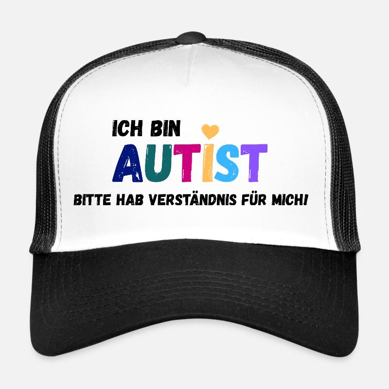 Ich bin Autist_Verständnis - Trucker Cap - Weiß/Schwarz