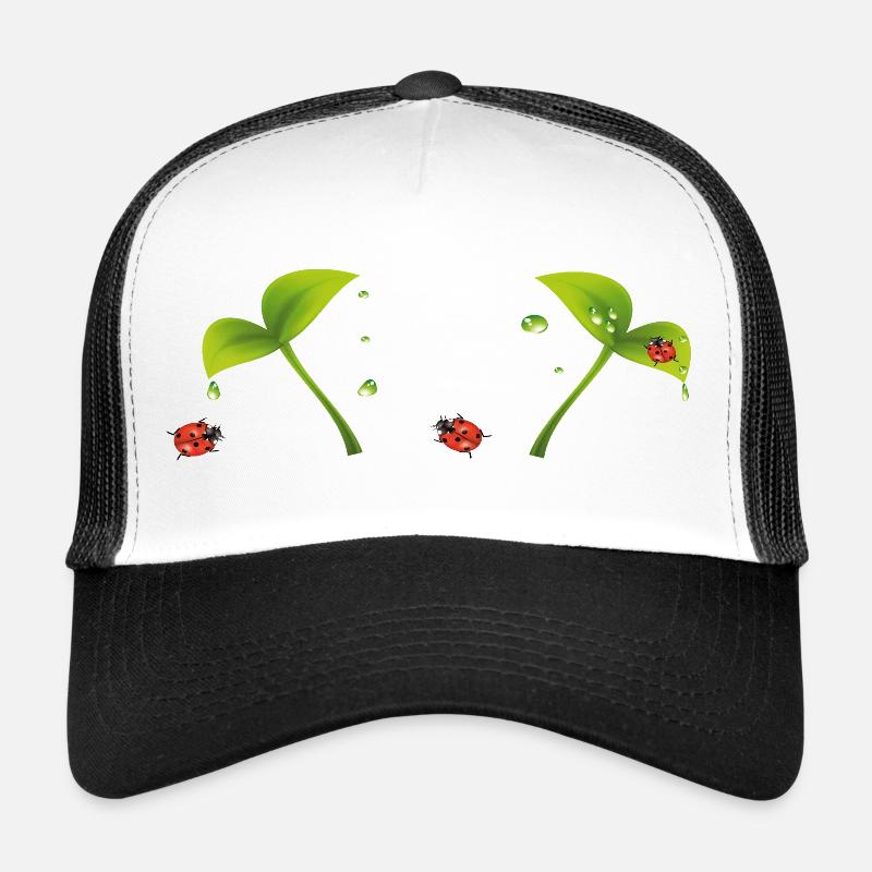 Marienkäfer - Trucker Cap - Weiß/Schwarz